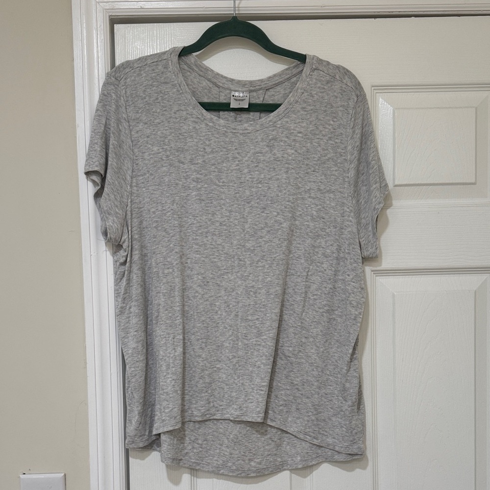 Athleta With Ease Tee-Ribbed; Size L